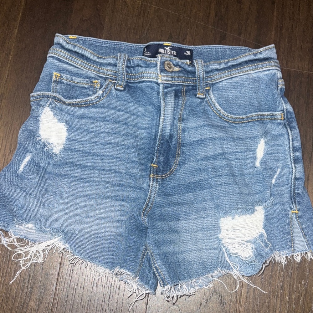 Hollister Women's Distressed Blue Jean Shorts